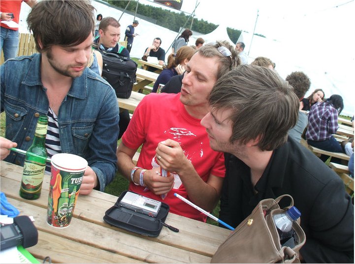 PwithDaveandJafffromFutureheads Me with Dave (left) and Jaff from The Futureheads. I don't remember spitting on him, but this photo suggests I may have. If I did I assure you it was an accident.