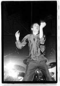 Ian Curtis, photographed by Kevin Cummins