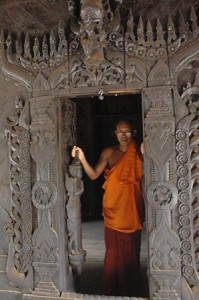 Shwe in Bin Kyaung Teak Monastery